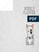 Weekly Planner Bull Terrier-Gray