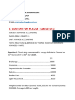 Shalini Chaurasia - Voyage Accounting Part II, M. Com. Sem.-Iii, Advance Accounting