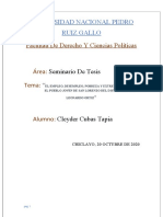 El Empleo, Desempleo, Pobreza y Extrema Pobreza en El Pueblo Joven de San Lorenzo Del Distrito de Jose Leonardo Ortiz