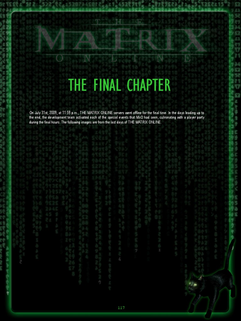 The End of The Matrix Online Experience | PDF | Sports & Recreation ...