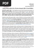 GA Press Release Geoff Duncan and Brian Kemp Block SB89 Unseal Ballots