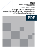 Discharge Advice After Your Coronary Angiogram, Angioplasty or Stent Insertion (PCI)