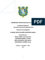 Instalaciones de Interiores Trabajo 2 Unidad 2 de Investigacion Grupo 1 - Ing Civil Utea 2020 - Ii 2021