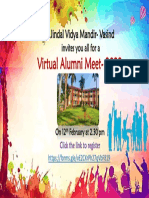 Virtual Alumni Meet-2022: Jindal Vidya Mandir - Vasind