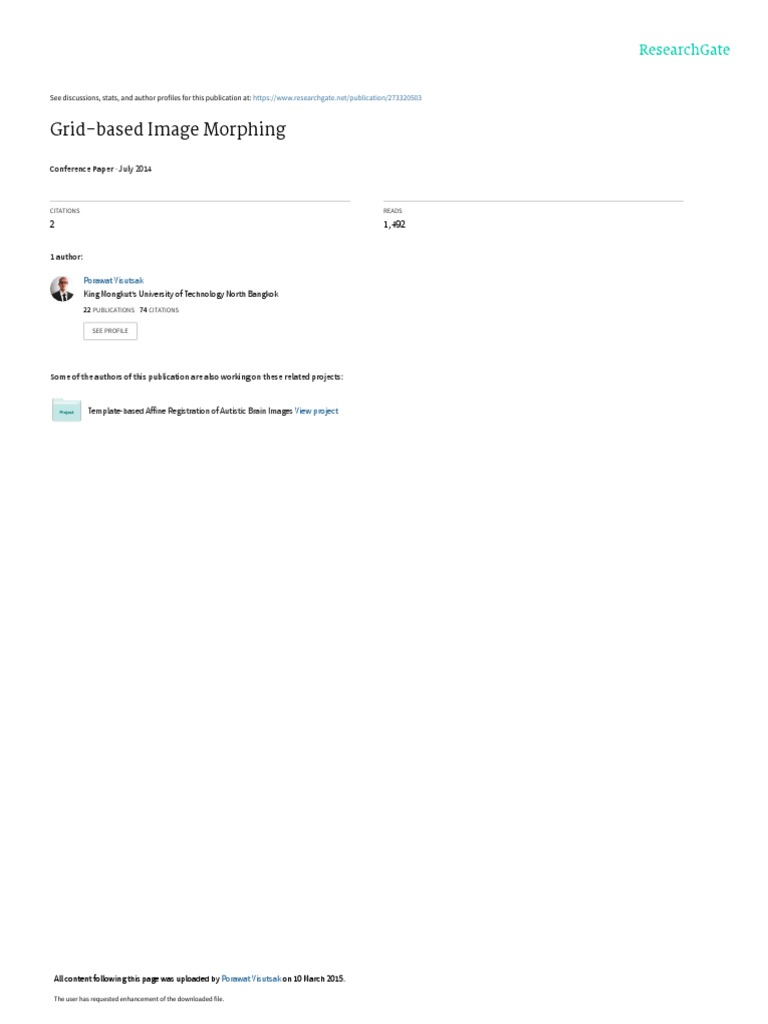 FITAT Gridbasedimagemorphing Camera Ready PDF Computer Graphics