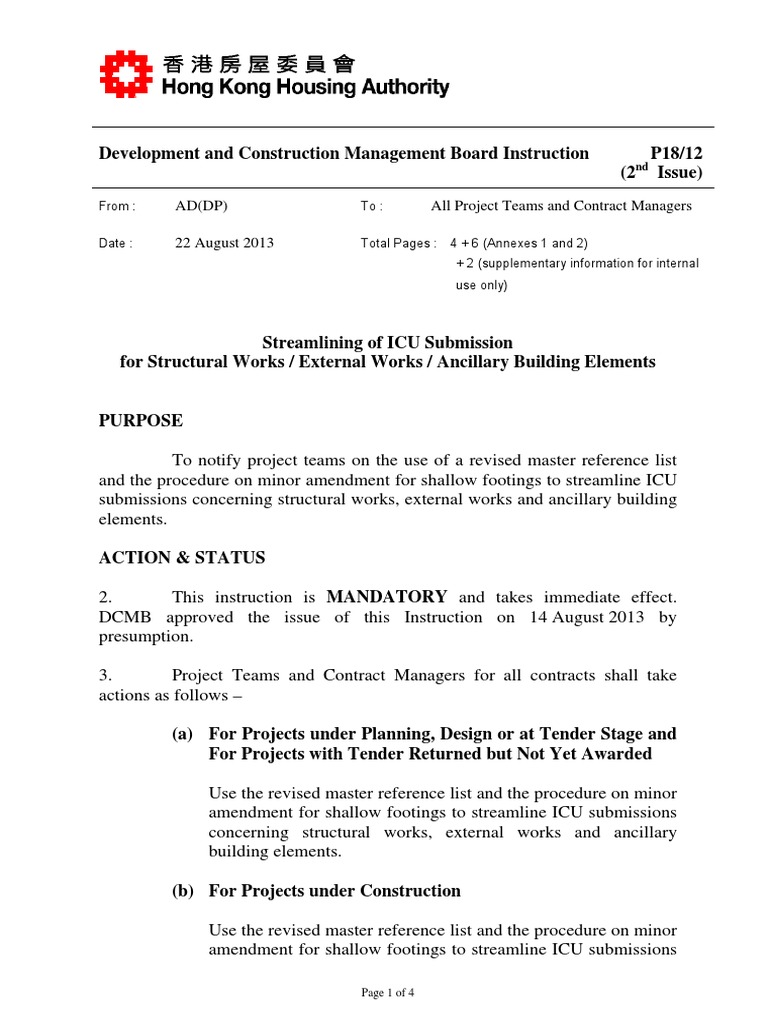 Streamlining ICU Submissions for Projects | PDF | Wall | Precast Concrete