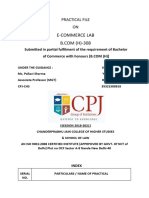 E-Commerce Lab: Practical File ON