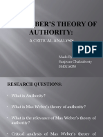 Max Weber's Theory of Authority Analysis