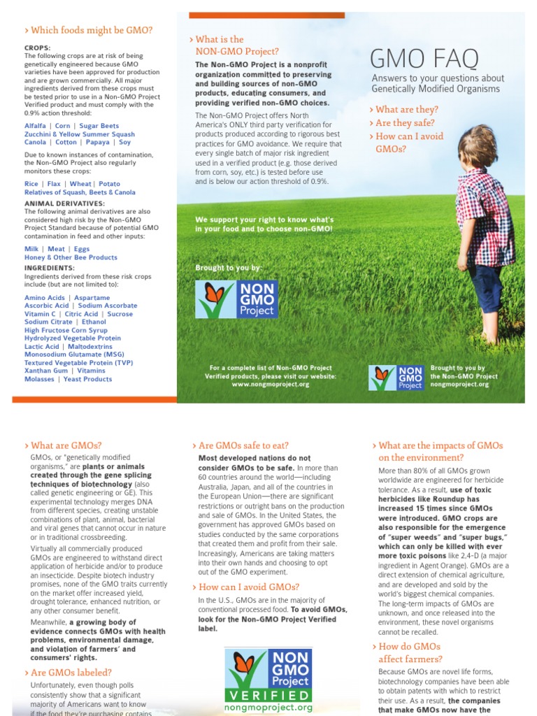 Non-GMO Guide for Health-Conscious Consumers | PDF | Genetically ...