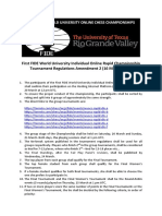 FIDE World University Online Rapid Championship Regulations
