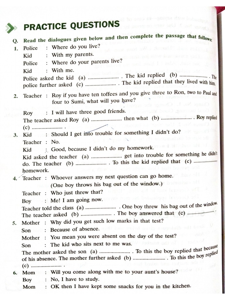 reported speech exercises pdf macmillan