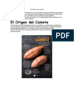 HISTORIA DEl Camote