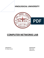 Computer Networks Lab: Delhi Technological University