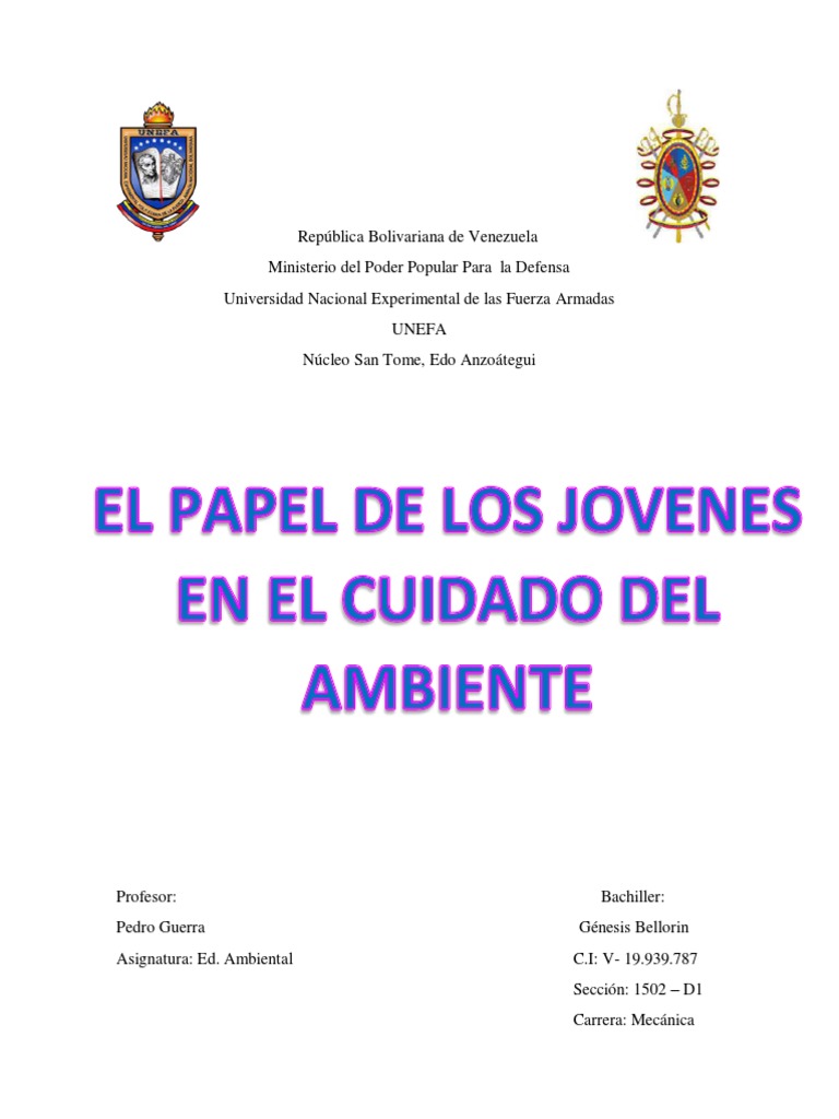 El Papel de Los Jovenes en El Cuidado Del Medio Ambiente - Compressed ...