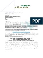 Surat Panggilan Trainning Karyawan PT - WILMAR INTERNATIONAL GROUP