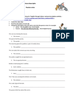 Passive Voice Tense Worksheet Cartoons