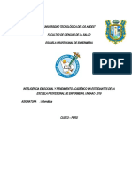 Inteligencia emocional y rendimiento académico