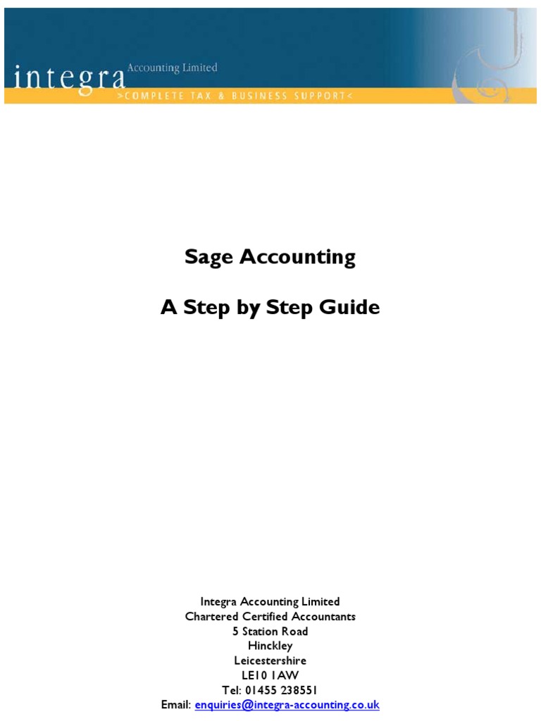 Sage Accounting A Step by Step Guide 2012 | PDF | Value Added Tax | Invoice