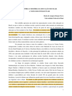 A visão dos intelectuais sobre a educação escolar no Brasil