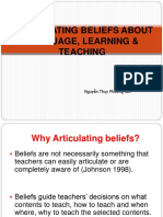 Session 4 - Your Beliefs About Language, Learning - Teaching