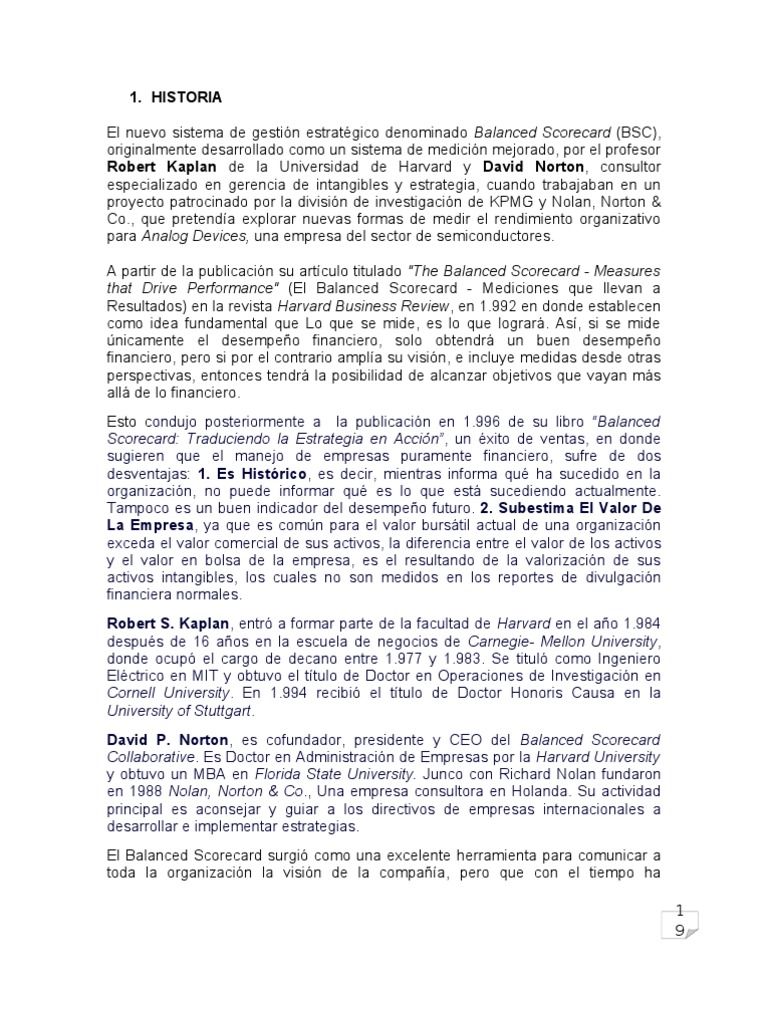 Implementación del Balanced Scorecard | PDF | Planificación | Presupuesto