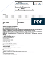 Evaluación Diagnóstica 3° Básico Asignatura: Lenguaje y Comunicación