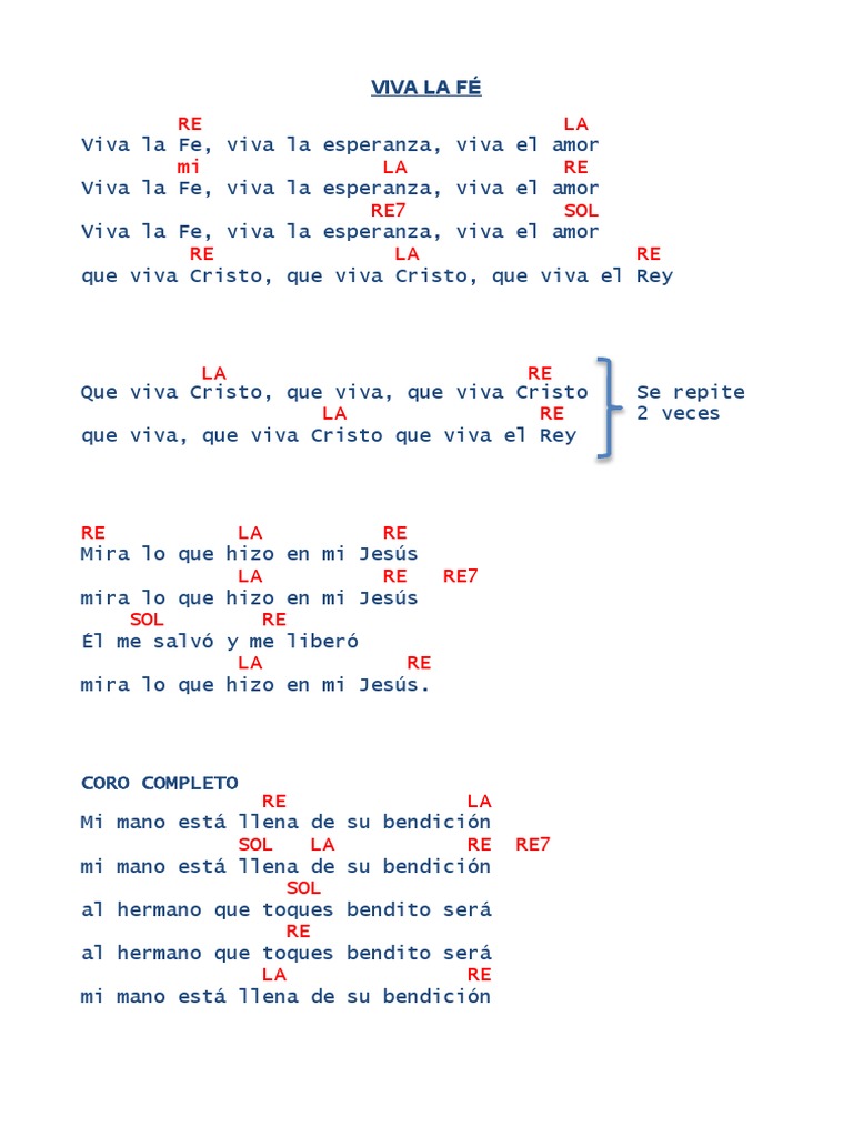 Letra y acordes de 