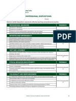 cep professional dispositions