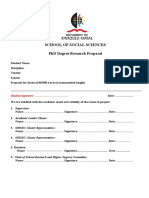 SCHOOL OF SOCIAL SCIENCES - PHD Proposal Dissertation