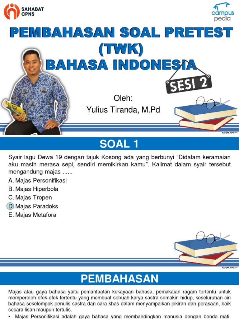 Twk bahasa indonesia non wacana 23 12 25 pdf seni disiplin bahasa