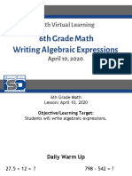 Math6 Bridger IA April 10