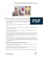 Instructions For Holy Reflections FREE Printable Prayer Cards