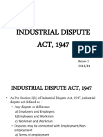 INDUSTRIAL DISPUTE ACT OVERVIEW