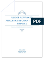 Use of Advanced Analytics in Quantitative Finance: Financial Engineering and Risk Management