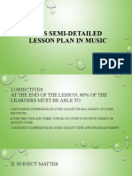 4A'S Semi-Detailed Lesson Plan in Music