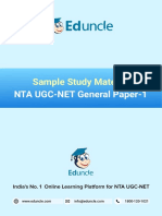 Sample Study Material: NTA UGC-NET General Paper-1