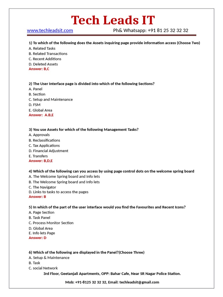 Fixed Asset Interview Questions | PDF