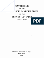 Catalogue of The MRIO-Miscellaneous Maps of The Survey of India 1742-1872