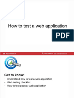 Session 5 How to Test a Web Application