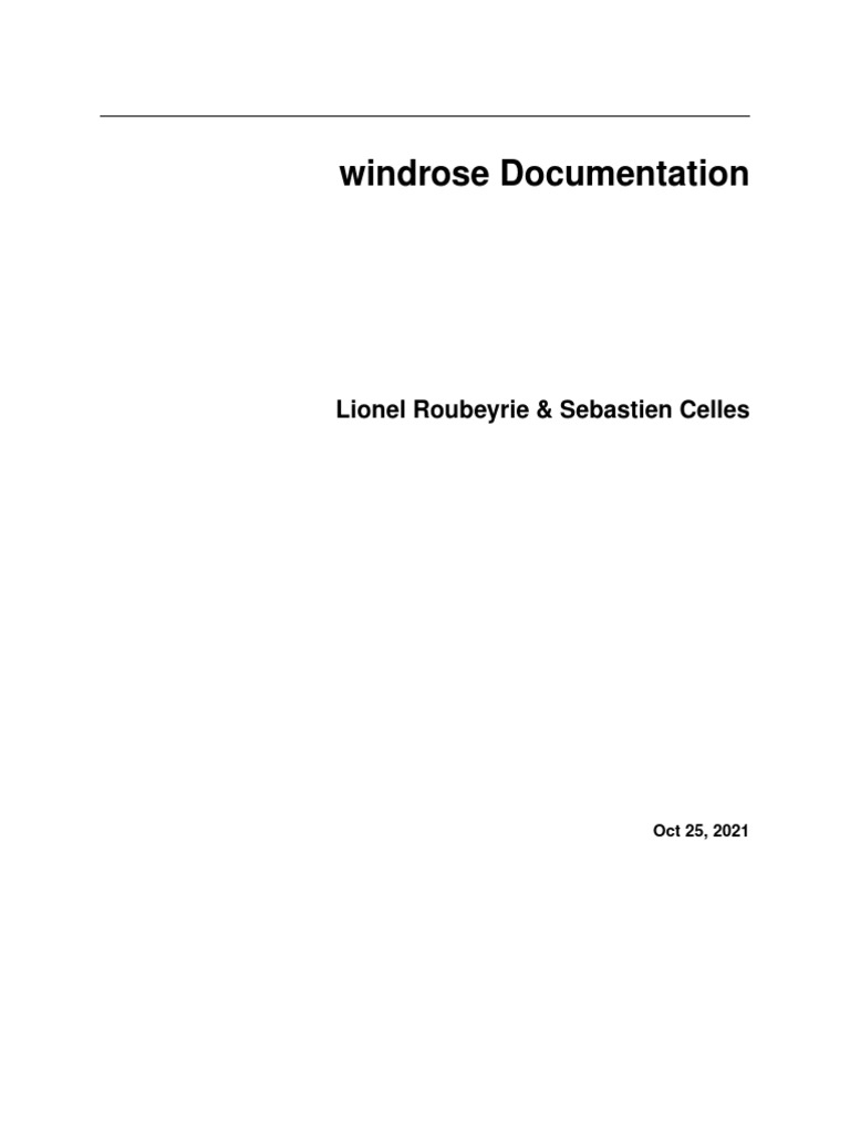 Python Windrose Installation Guide | PDF | Teaching Methods & Materials ...