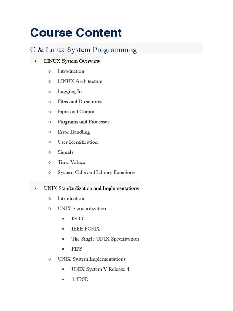 C & Linux System Programming | PDF