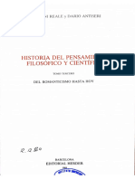 Historia del pensamiento fs y científico indice