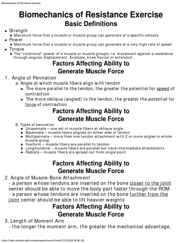 Biomechanics Of Resistance Exercise Pdf