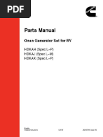 Parts Manual: Onan Generator Set For RV