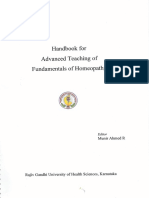Handbook For Advanced Teaching - Fundamentals of Homeopathy