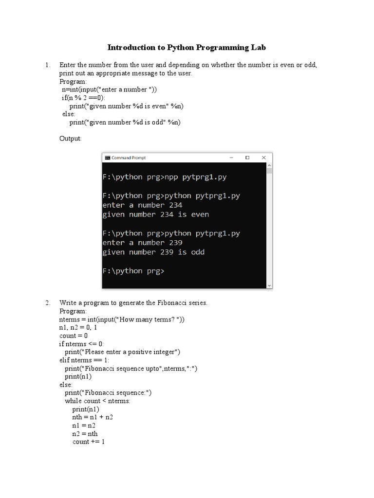 Bca Python Lab | PDF | Computer Programming | Computing