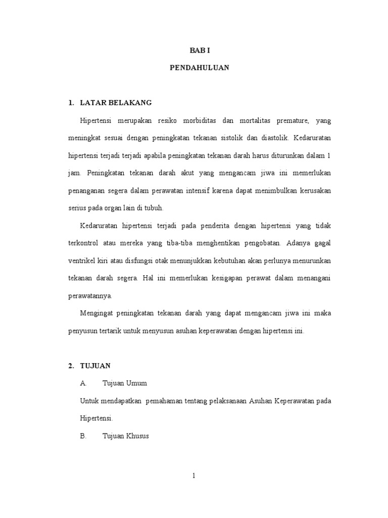 Latar Belakang Hipertensi