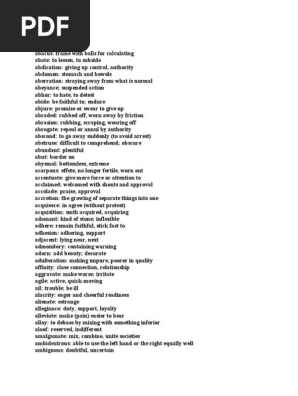 Word List