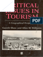 Shaw Gareth y Allan M., 1994, Critical Issues in Tourism