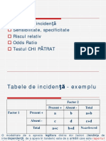 Biostatistica MG - Cursul 6 - Tabele de Incidenta